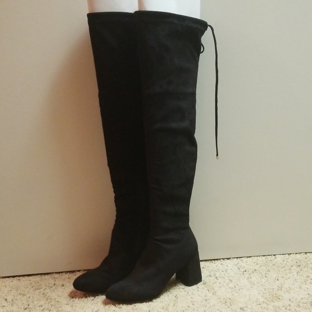 Steve Madden Osana Over The Knee Boots Black Sz 6